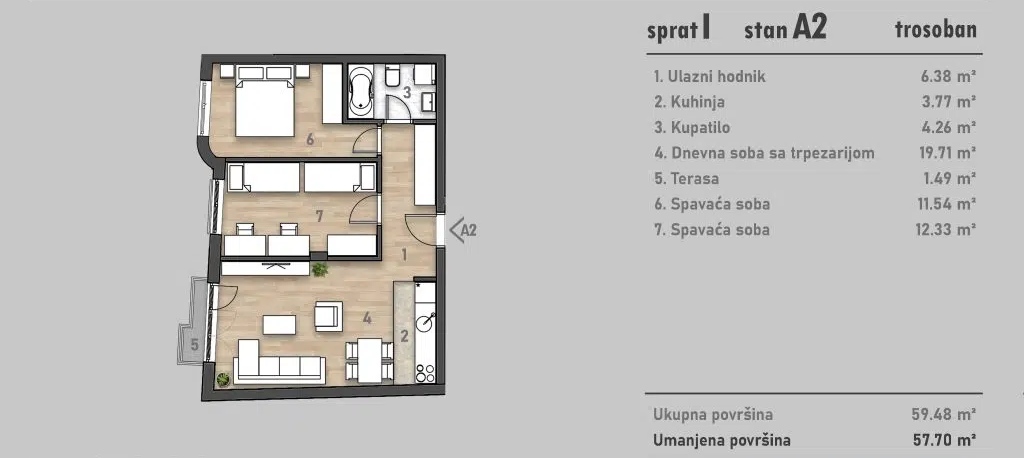 Trosoban stan u izgradnji - Socijalno – Novi Sad | Linea Casa