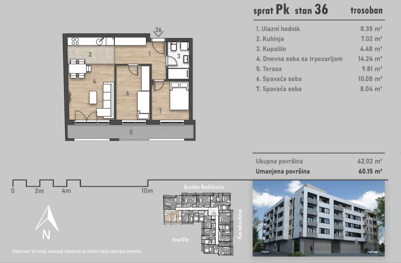 Trosoban stan u izgradnji. – Novi Sad | Linea Casa
