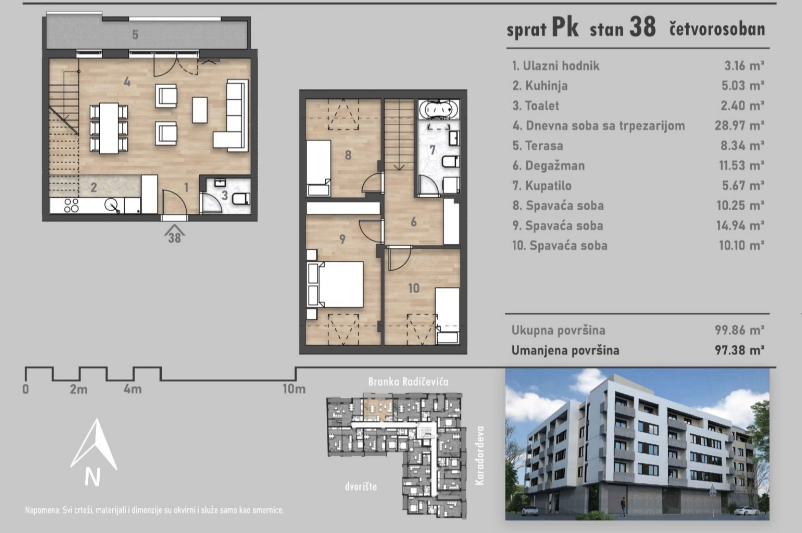 Četvorosoban stan u izgradnji - Salajka – Novi Sad | Linea Casa